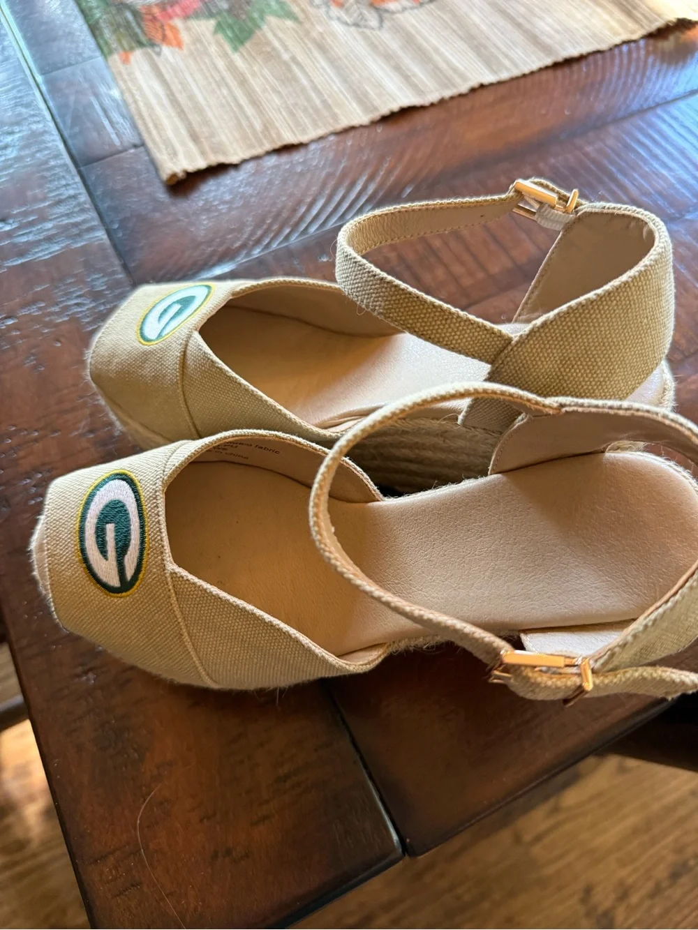 Green Bay Packers Espadrille Wedge Sandals
